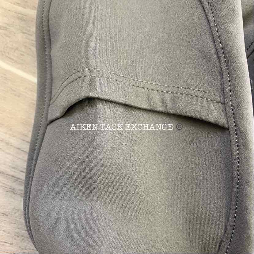 CAS Diamond Silicone Full Seat Compression Breeches, Grey, Size Large
