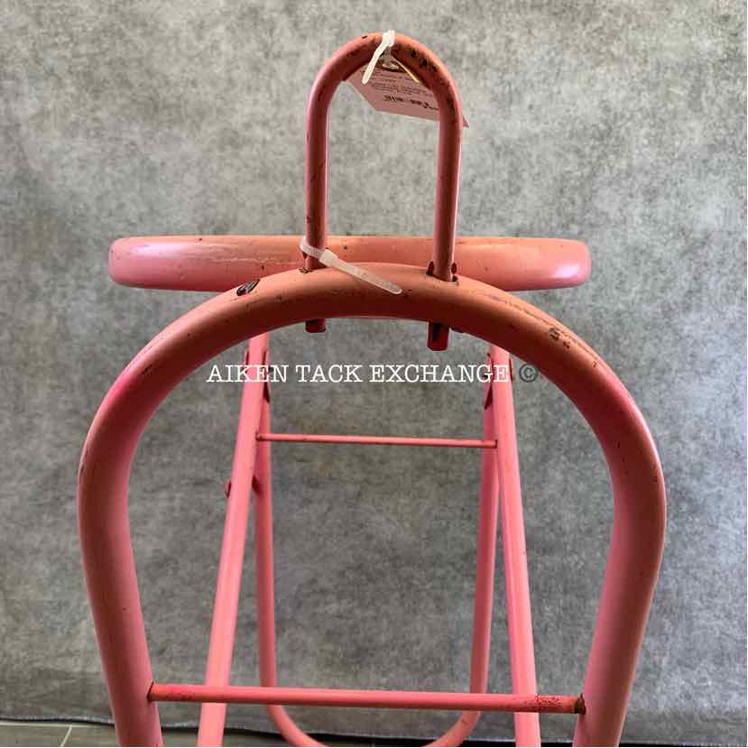 Easy-Up Saddle Wheeler Metal Saddle Stand, Pink