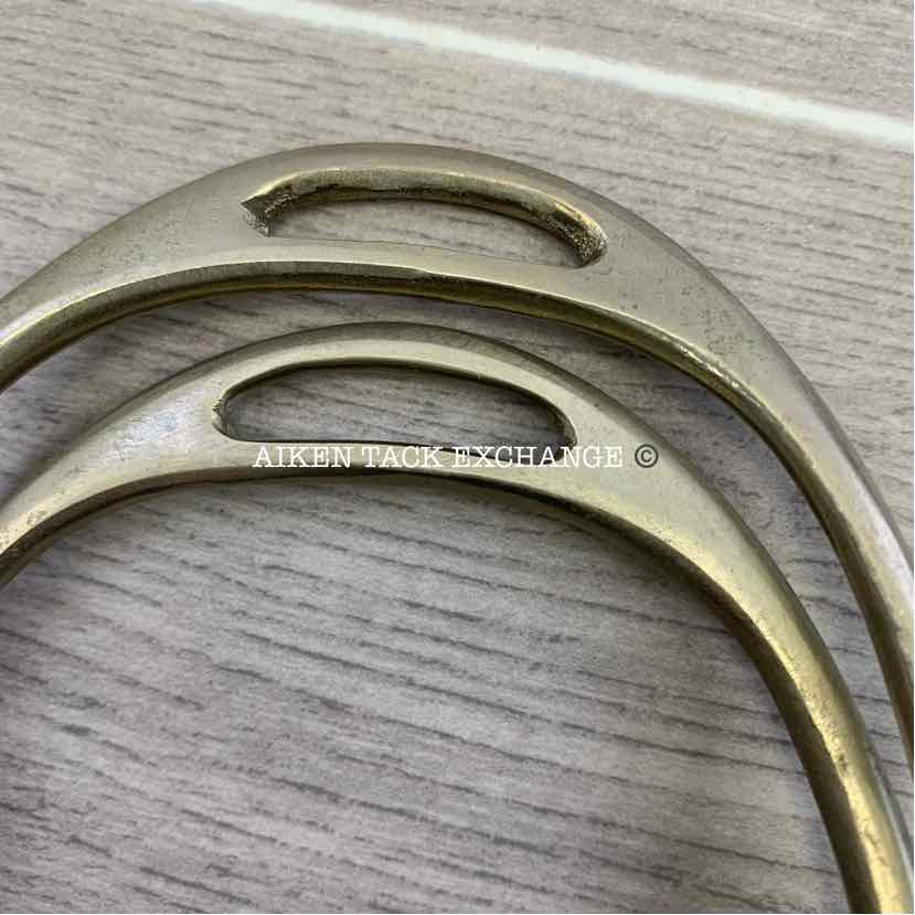 Nickel Prussian Style Stirrup Irons 4.25"
