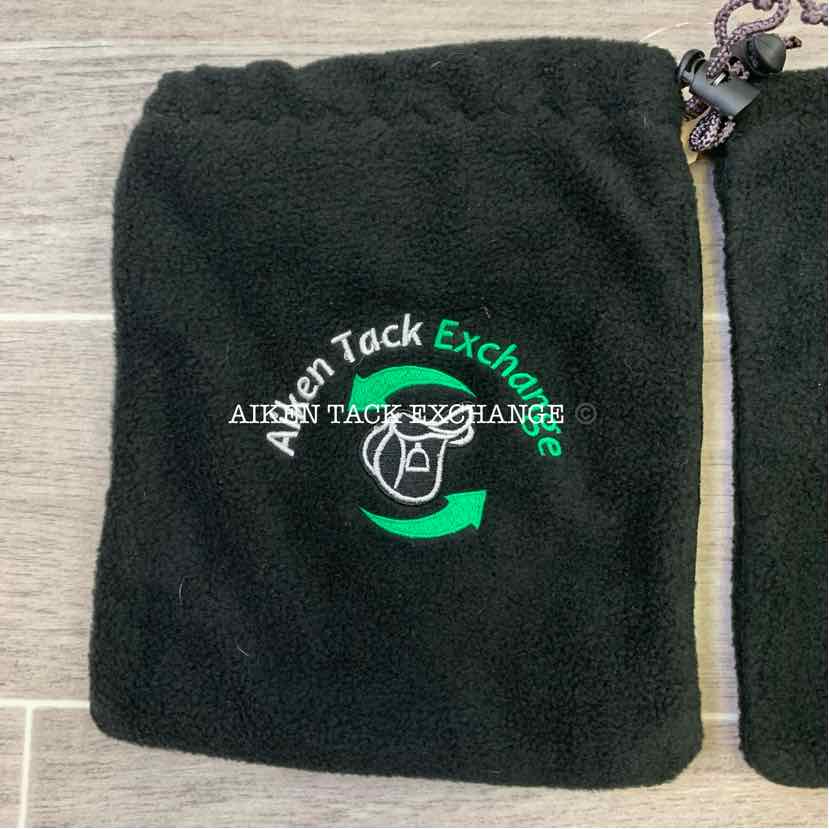 Aiken Tack Exchange Logo Protective Fleece Stirrup Bags, Black
