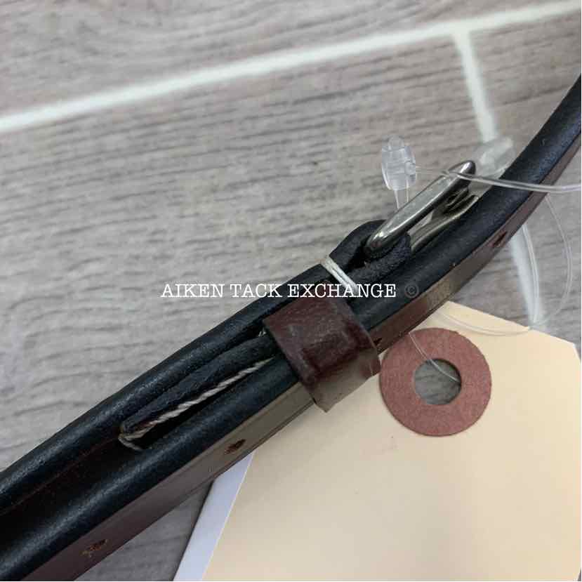KL Select Red Barn Padded Raised Fancy Stitch Hunter Crank Noseband, Oversize