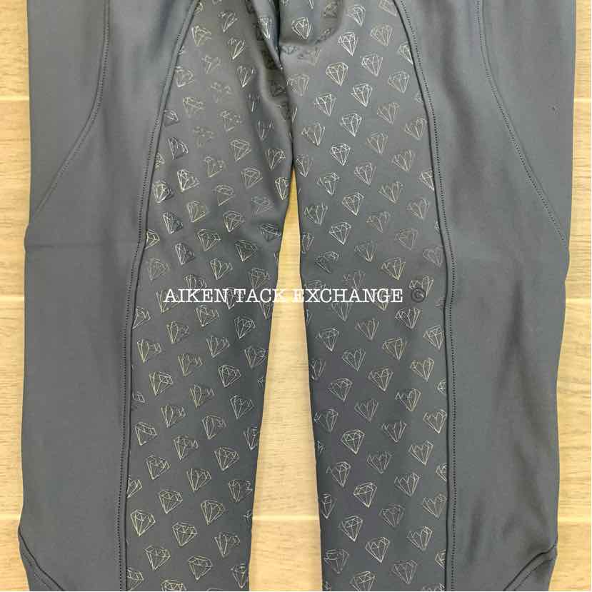CAS Diamond Silicone Full Seat Riding Tight Breeches, Navy, Size Large