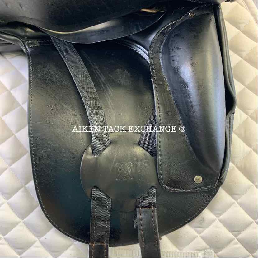 2002 Schleese JES Elite Dressage Saddle, 18.5" Seat, Medium Tree, Wool Flocked Pony Panels