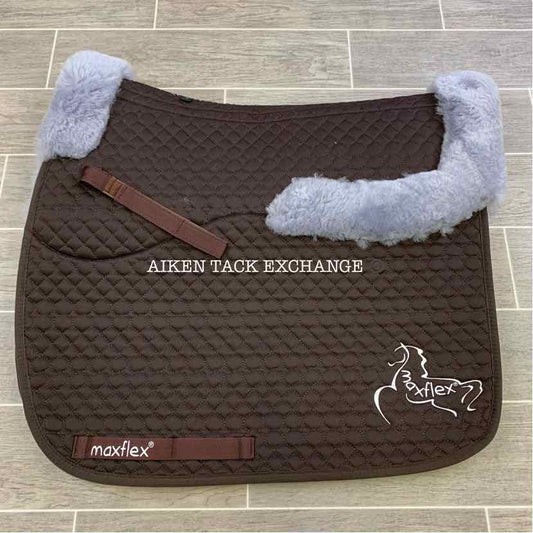 MaxFlex Sheepskin Dressage Saddle Pad with Pocket for Shims (shims not included)