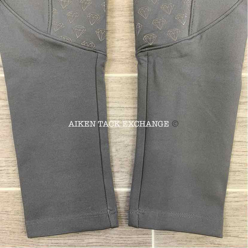 CAS Diamond Silicone Full Seat Compression Breeches, Grey, Size Large