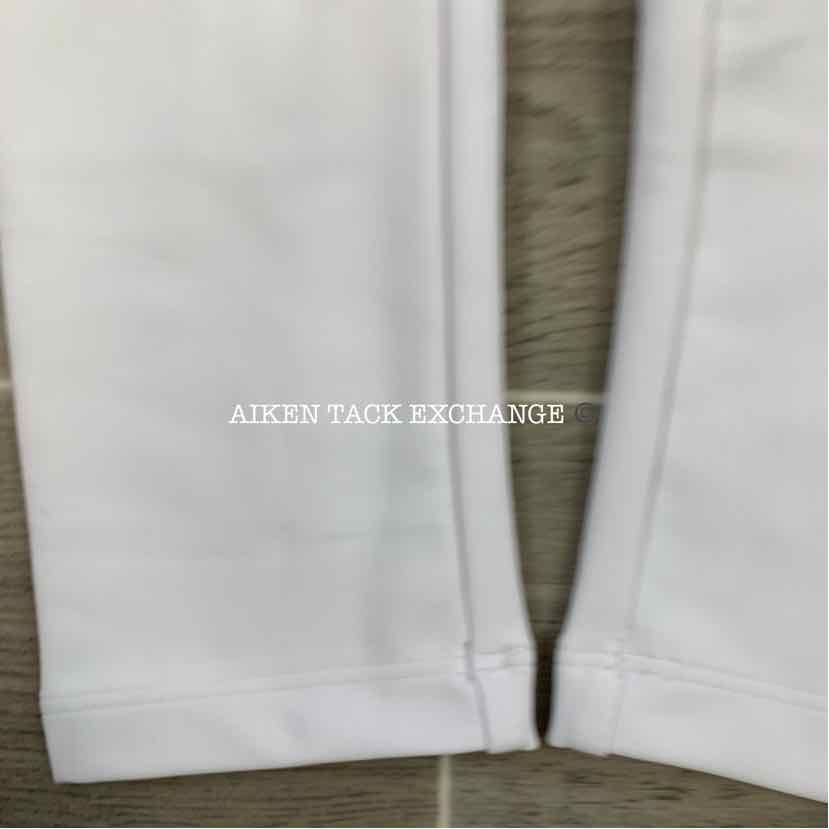 CAS Diamond Silicone Full Seat Riding Tight Breeches, White, Size Medium