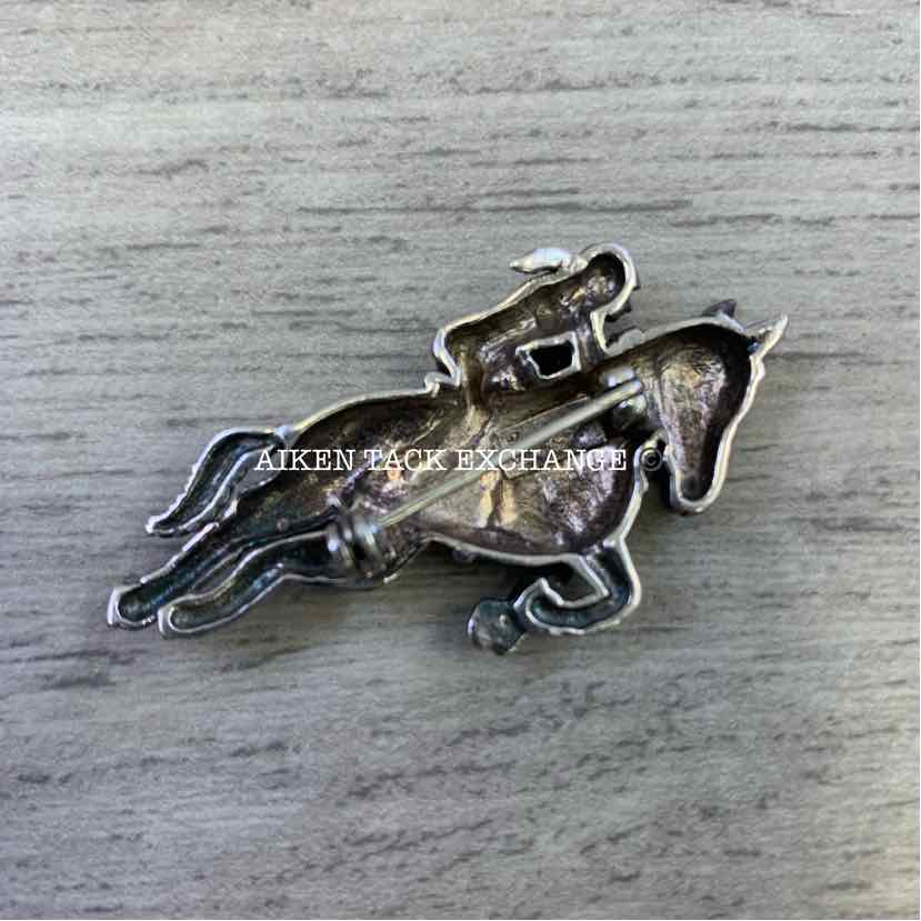 Sterling Silver Jumping Horse Pin
