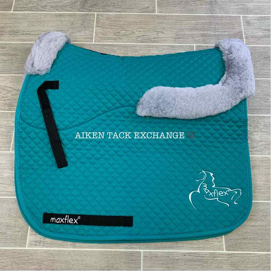 MaxFlex Sheepskin Dressage Saddle Pad with Pocket for Shims (shims not included)