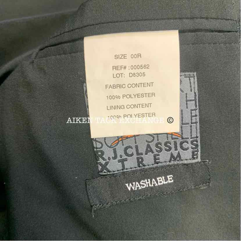 RJ Classics Xtreme Stretch Washable Show Coat, Size 00 R