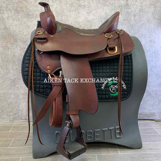 **On Trial** 2015 Tucker 260 High Plains Trail Western Saddle, 17.5" Seat, Extra Wide Tree - Draft Bars