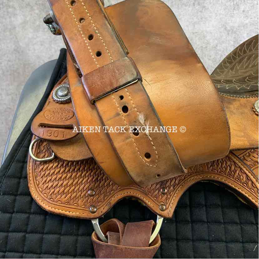 **SOLD** Billy Cook 1901 Barrel Racing Western Saddle, 15.5" Seat, Wide Tree - Full QH Bars
