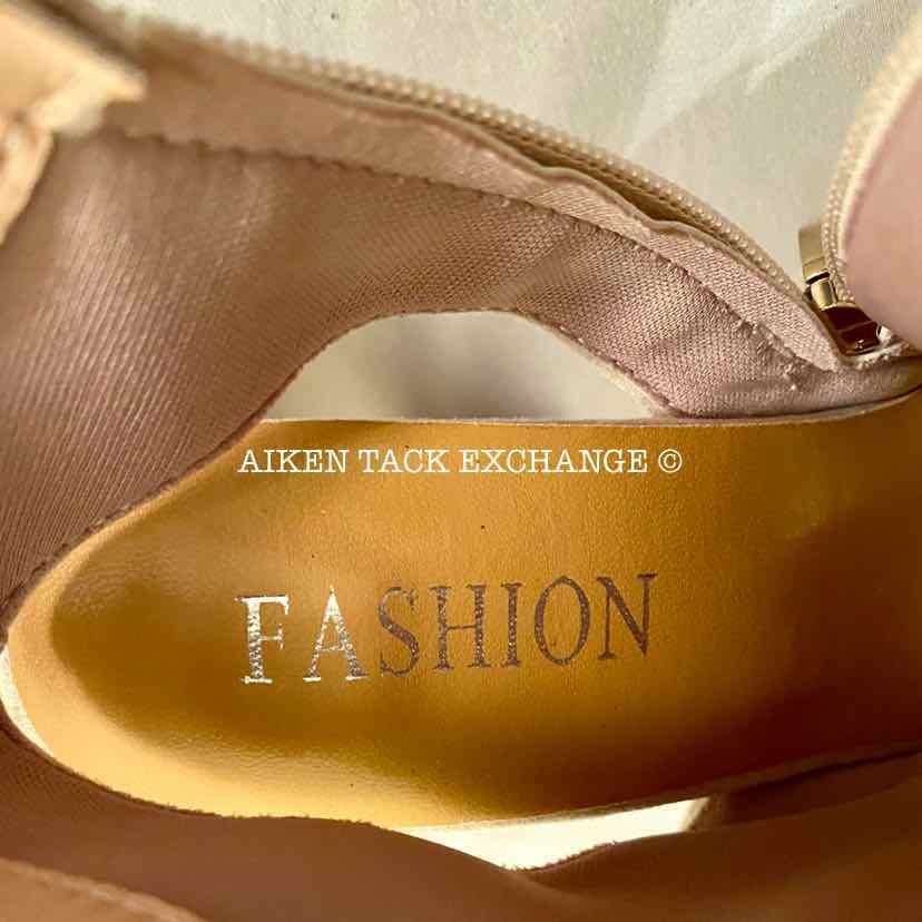 Women's 8, Fashion Peep Toe Bootie Heels, Light Pink:Arielle's Wardrobe: Footwear:Fashion:The Aiken Tack Exchange