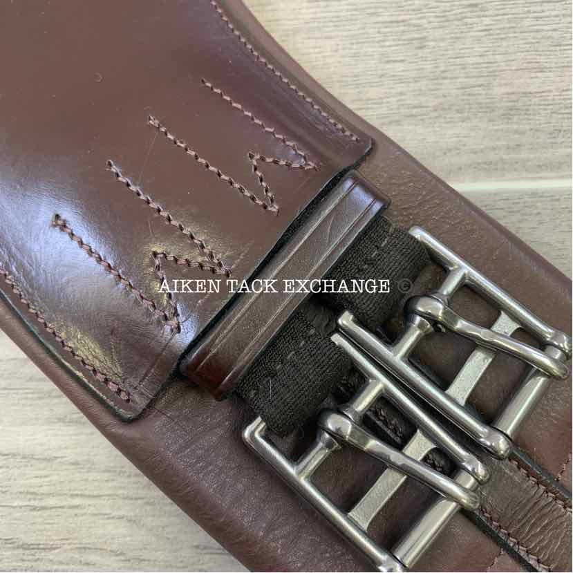 KL Select Red Barn Balance Anatomic Shoulder Relief Dressage Girth, Brown, 24"