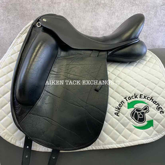 2012 Custom Saddlery Icon Star Monoflap Dressage Saddle, 17.5" Seat, Adjustable Tree, Wool Flocked Panels
