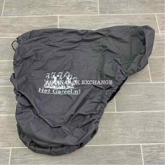 Het Gareel.nl Saddle Cover, Fleece Lined, Grey w/ White Embroidery