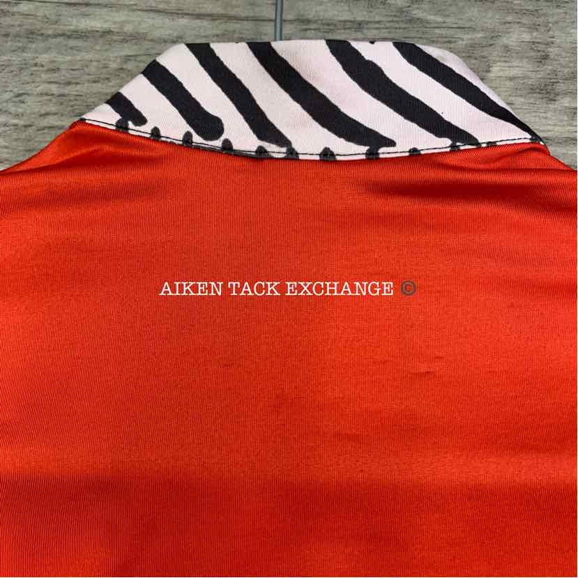 Women's S, FITS Cool Breeze Long Sleeve UPF Sun Shirt, Orange/Zebra, Brand New