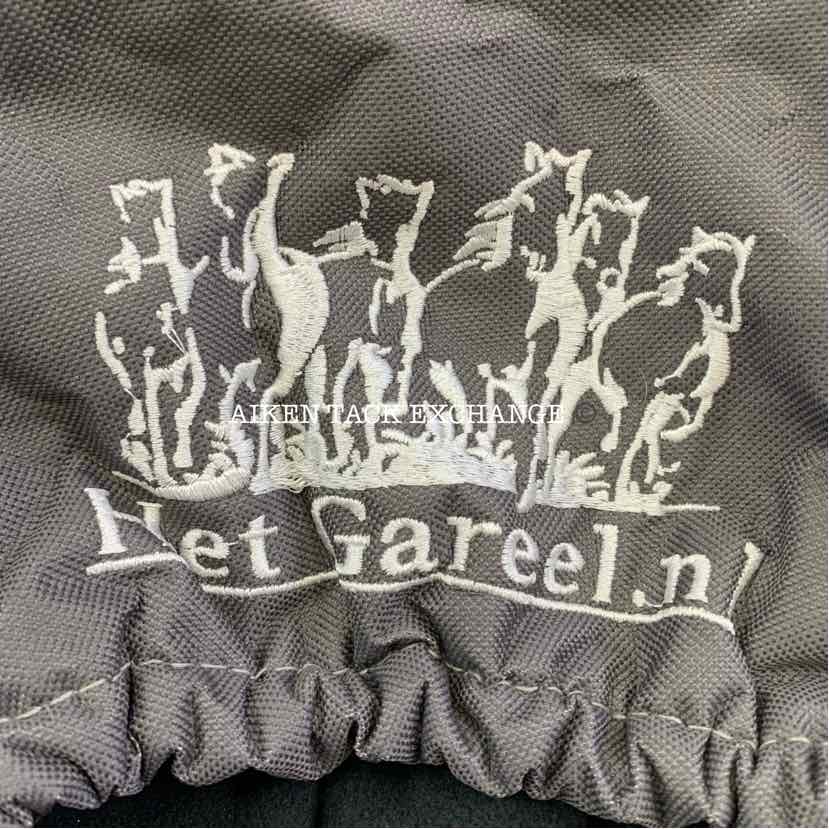 Het Gareel.nl Saddle Cover, Fleece Lined, Grey w/ White Embroidery