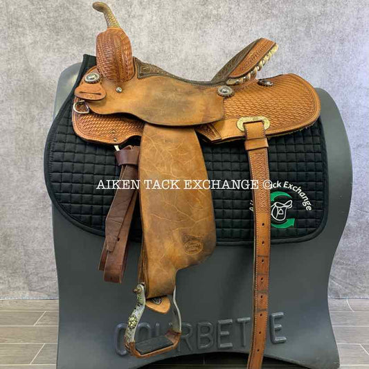 **SOLD** Billy Cook 1901 Barrel Racing Western Saddle, 15.5" Seat, Wide Tree - Full QH Bars