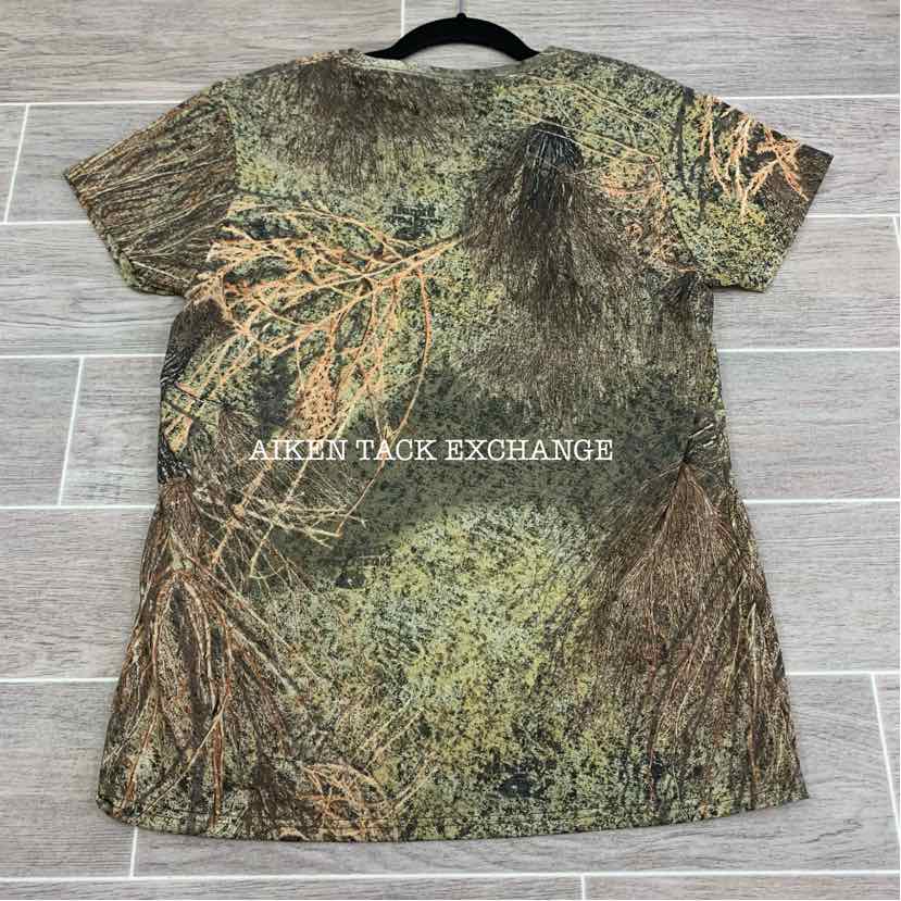 Mossy Oak Mossy Brush Camo Camouflage Short Sleeve T-Shirt, Size L, Brand New