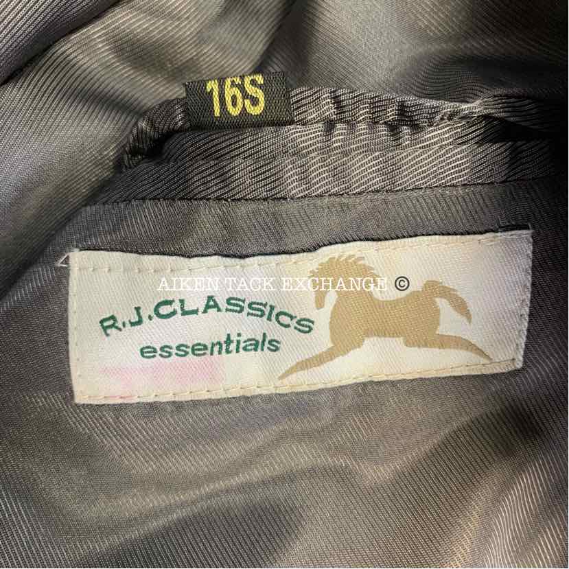 RJ Classics Essential Show Coat, Size 16 S