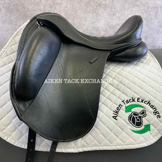 **SOLD** 2014 Custom Saddlery Advantage R Monoflap Dressage Saddle, 17.5" Seat, Adjustable Tree, Wool Flocked Panels