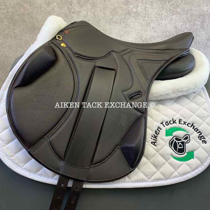2023 MaxFlex Eventer Monoflap Jump Saddle, 17.5" Seat, Flex Tree - Adjustable (Custom Gullet), Wool Flocked Panels