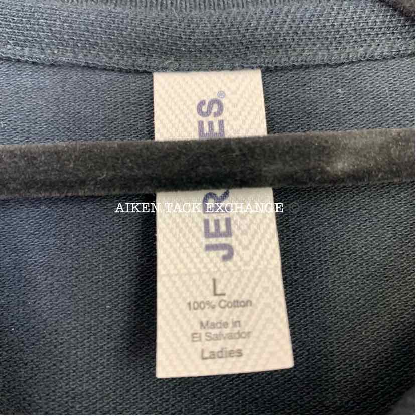 Aiken Tack Exchange Short Sleeve Polo Shirt, Black w/ Logo, Brand New