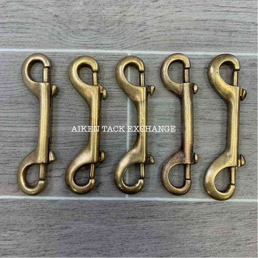 Solid Brass Double Ended Snaps, Set of 5
