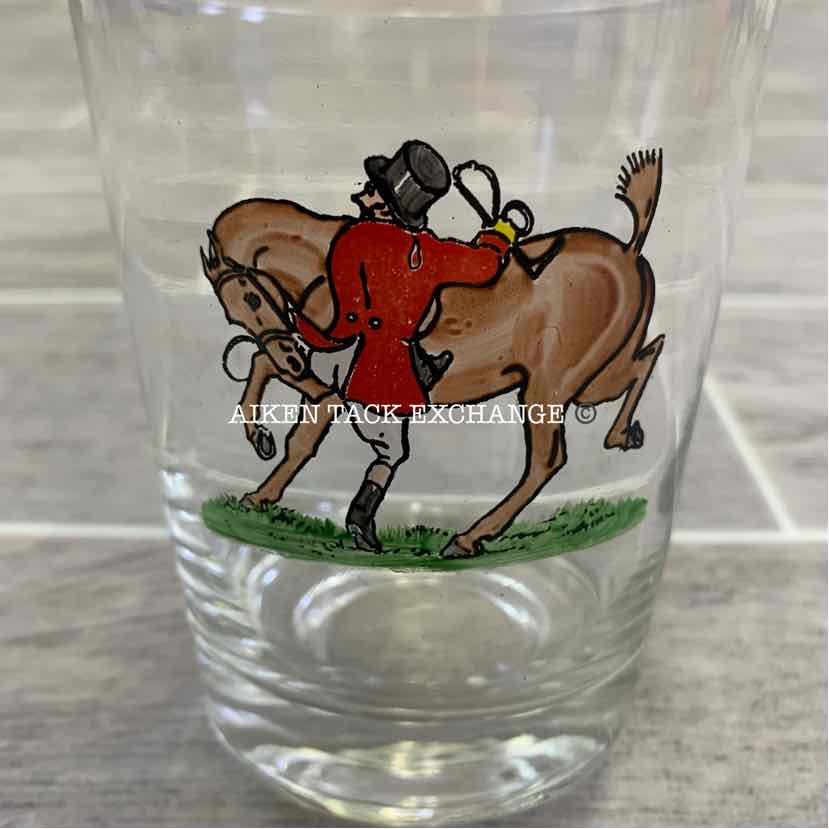 Hunt Scene Old Fashion Glass