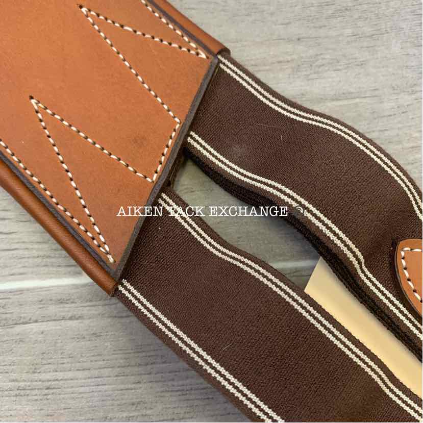 Butet Ergonomic Belly Guard Stud Girth, Brown, 50", Brand New