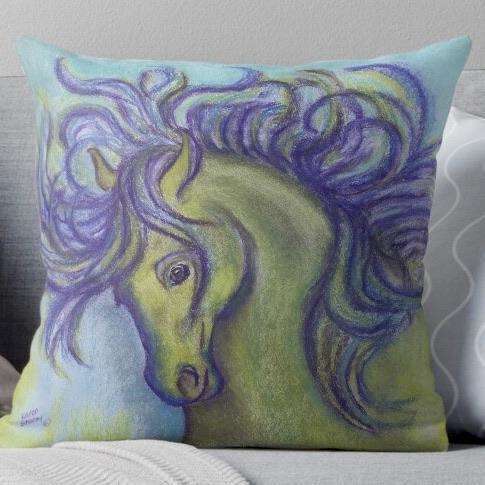 Horse Art Decorative Throw Pillow Case Cushion Cover:: Aiken Tack Exchange:The Aiken Tack Exchange