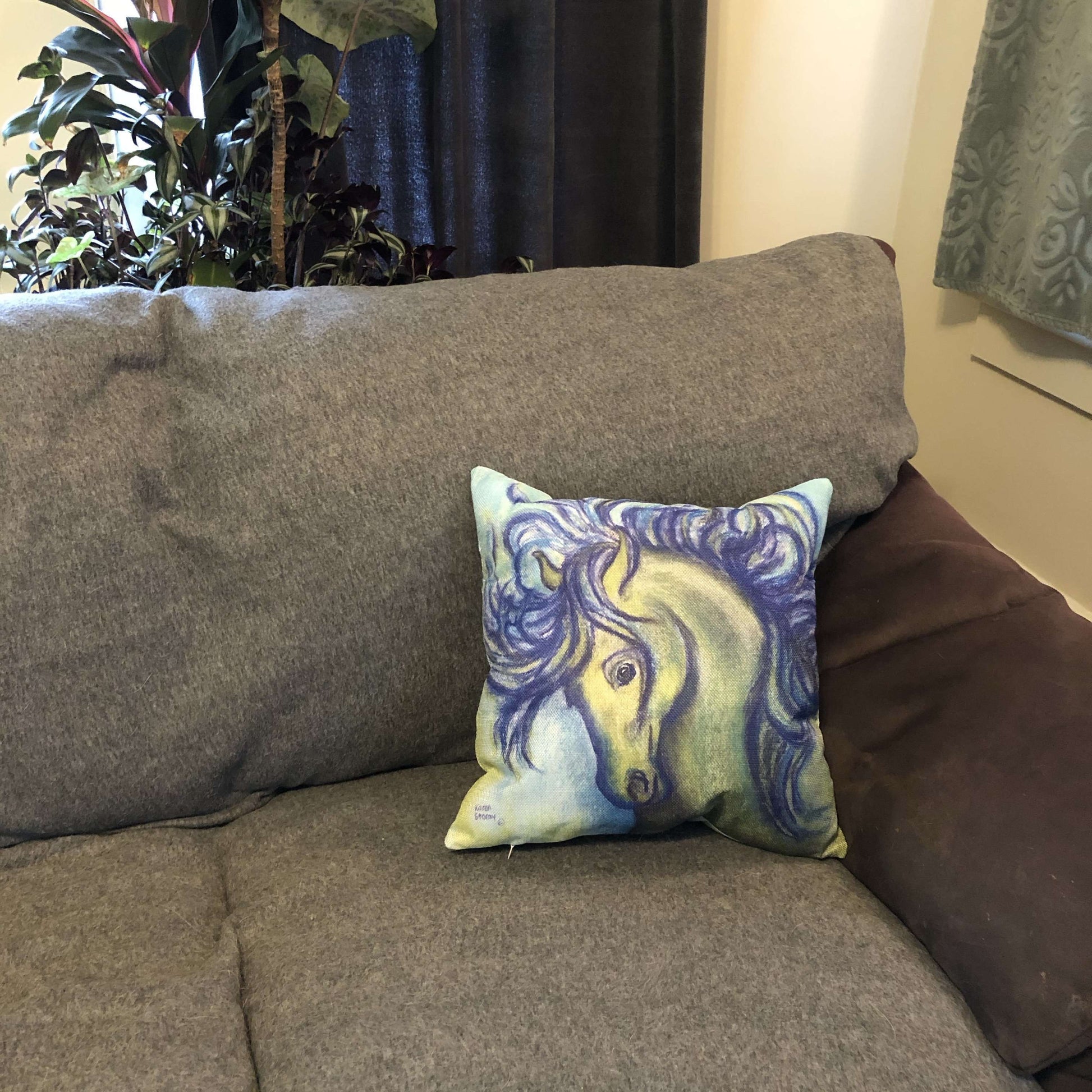 Horse Art Decorative Throw Pillow Case Cushion Cover:: Aiken Tack Exchange:The Aiken Tack Exchange